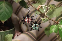 Image 1 of Green beetle earrings