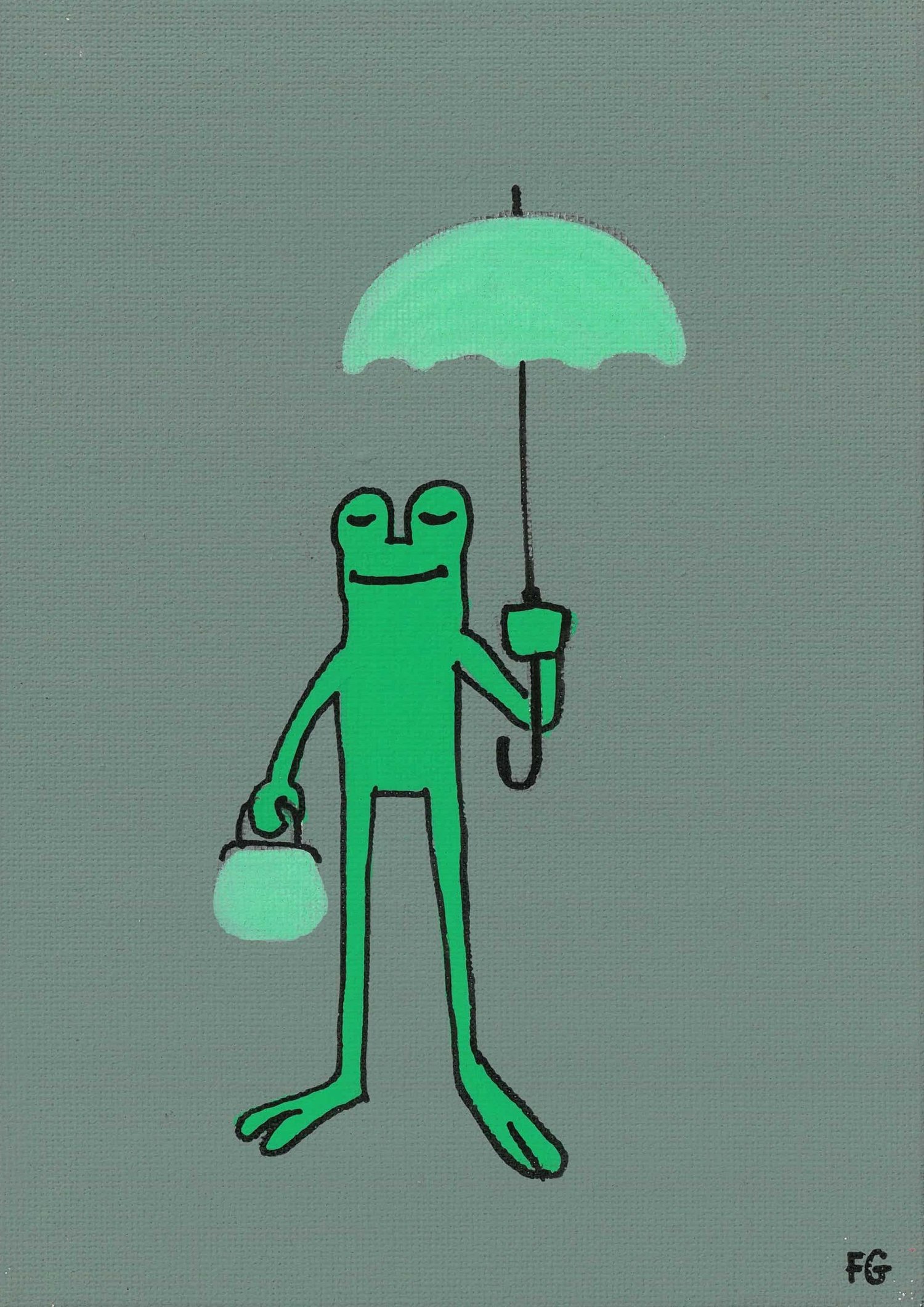 Green umbrella frog