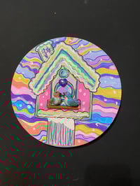 Image 3 of Pastel Mixed Media Pop Art Birdhouse with Birdies