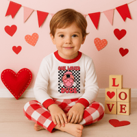 Image 1 of Boys valentines day pyjamas 