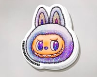 Image 2 of 8pc Luck, Rainbow, Pink, White, LaBowie, MF BUBU, and SpongeBubu Labubu Sticker Combo