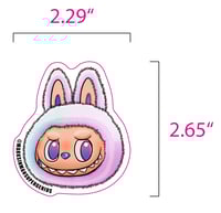 Image 9 of 8pc Luck, Rainbow, Pink, White, LaBowie, MF BUBU, and SpongeBubu Labubu Sticker Combo