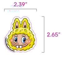 Image 14 of 8pc Luck, Rainbow, Pink, White, LaBowie, MF BUBU, and SpongeBubu Labubu Sticker Combo