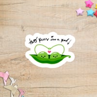 Image 2 of Two Peas Love the Pod Vinyl Sticker