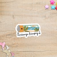 Image 2 of Recharge & Unplug Vinyl Sticker