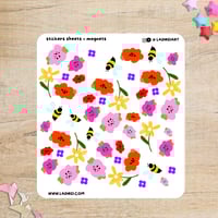 Flower + Bee Sticker Sheet