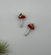 Image 2 of Pride Mushroom Earrings