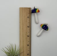Image 3 of Pride Mushroom Earrings