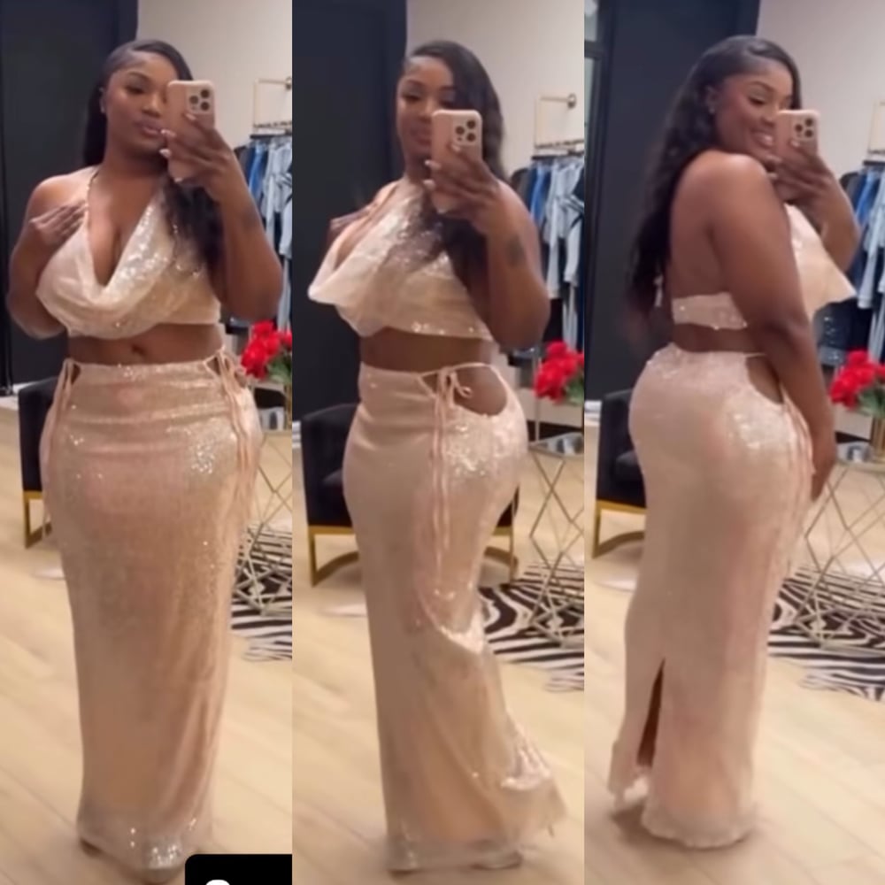 Image of YARI SEQUIN SKIRT SET