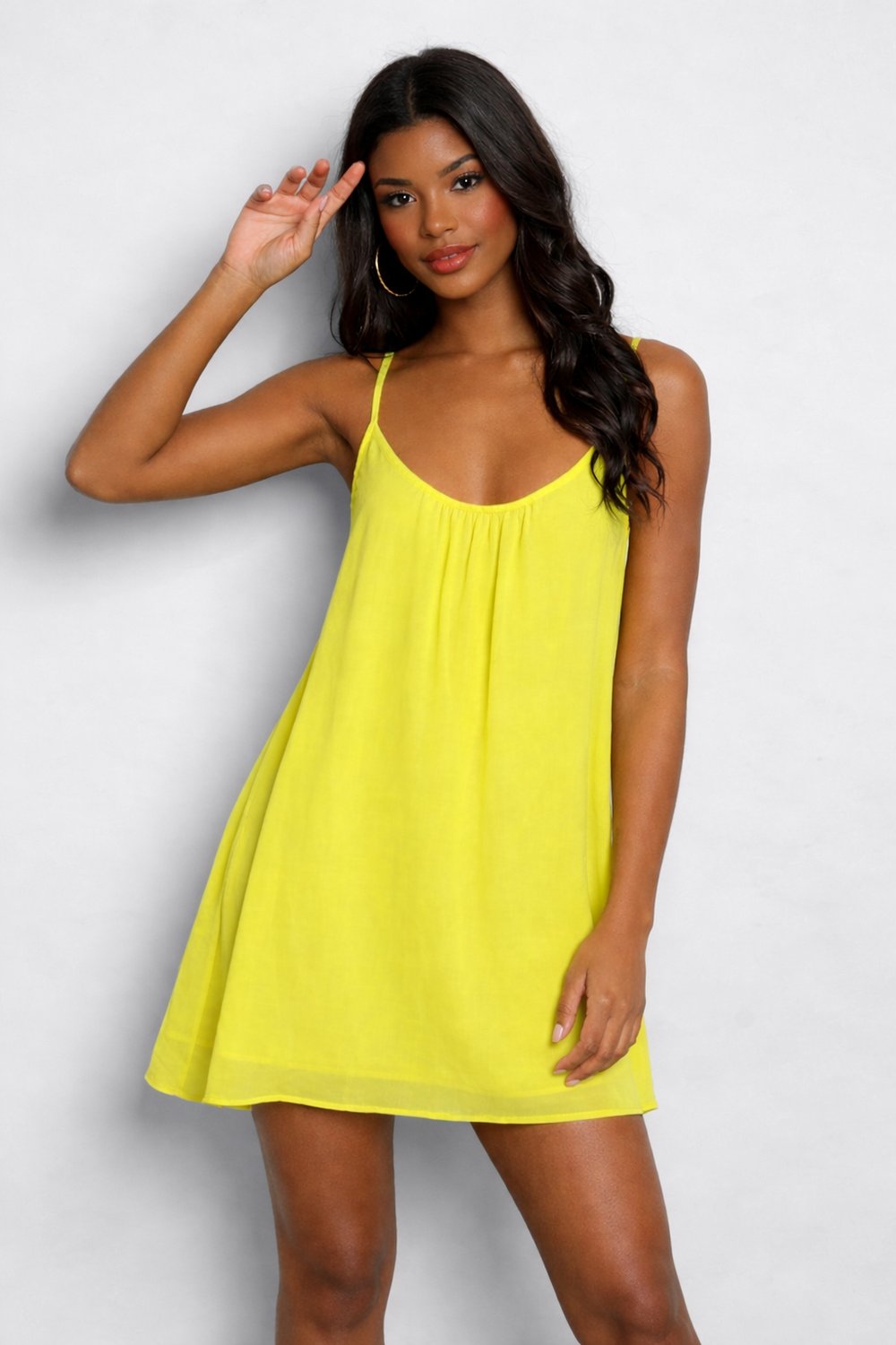 Image of Neon Yellow Halter Dress 