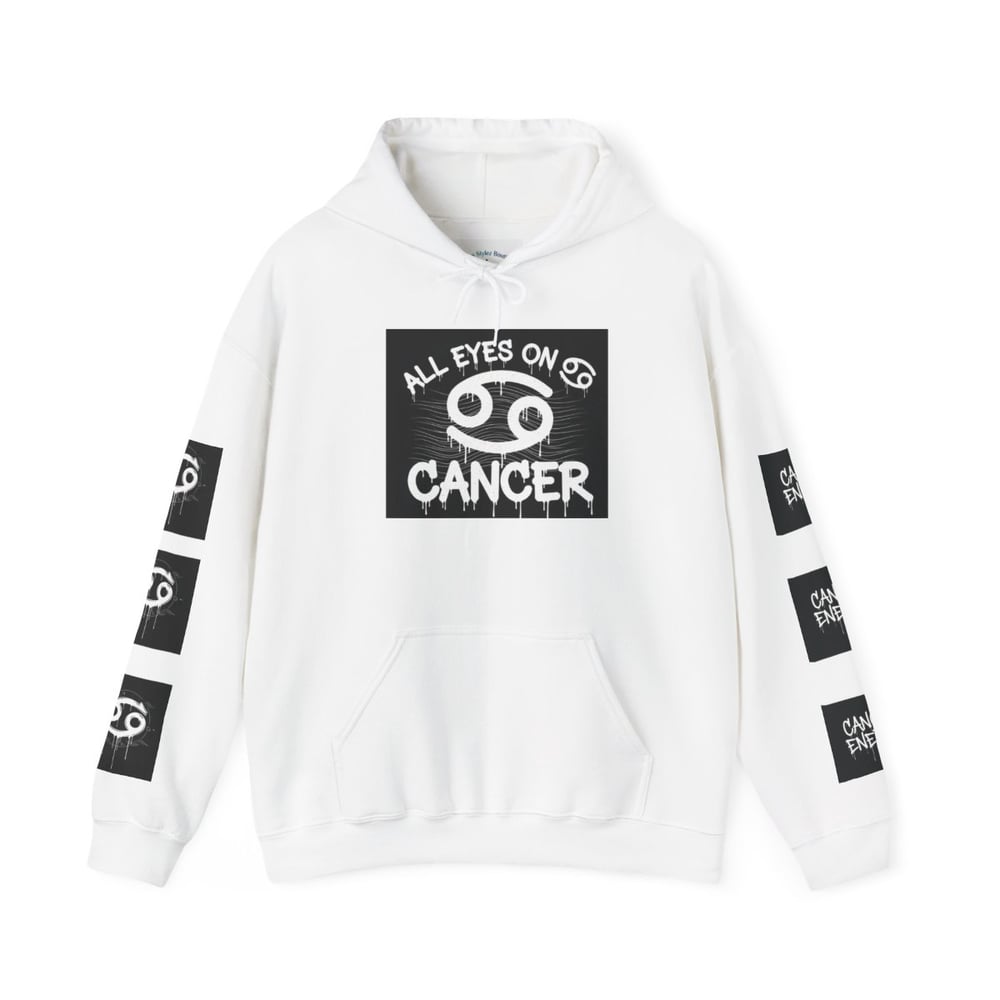 Image of Cancer Zodiac Hoodie — "All Eyes on Cancer / Caught You Lookin'" Astrological Pullover