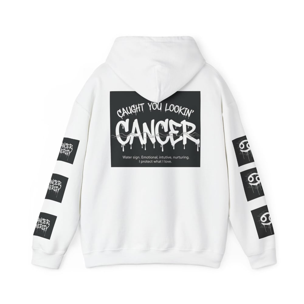 Image of Cancer Zodiac Hoodie — "All Eyes on Cancer / Caught You Lookin'" Astrological Pullover