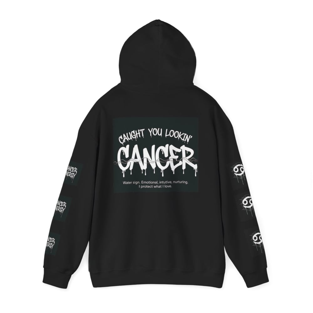 Image of Cancer Zodiac Hoodie — "All Eyes on Cancer / Caught You Lookin'" Astrological Pullover
