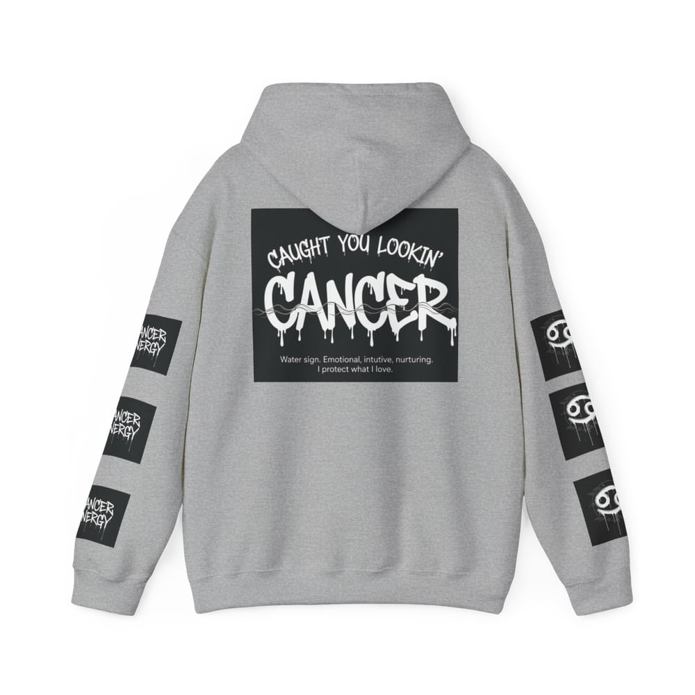 Image of Cancer Zodiac Hoodie — "All Eyes on Cancer / Caught You Lookin'" Astrological Pullover