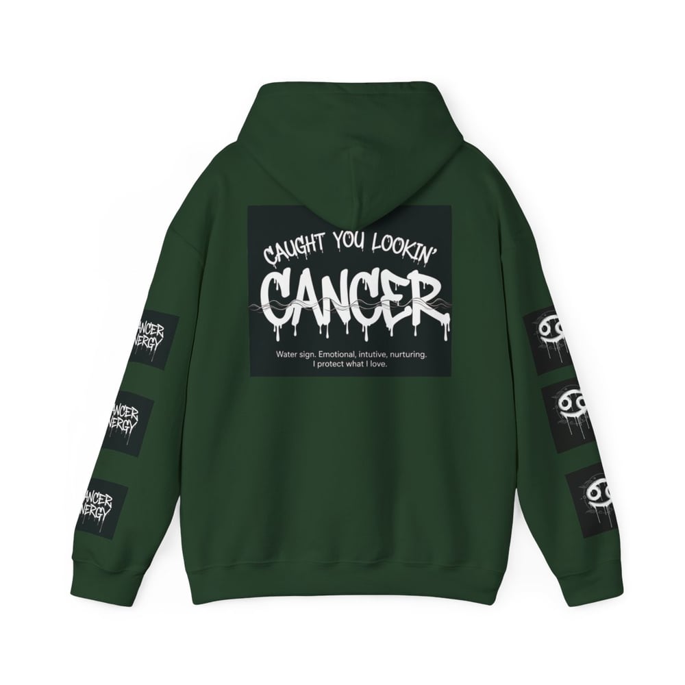 Image of Cancer Zodiac Hoodie — "All Eyes on Cancer / Caught You Lookin'" Astrological Pullover