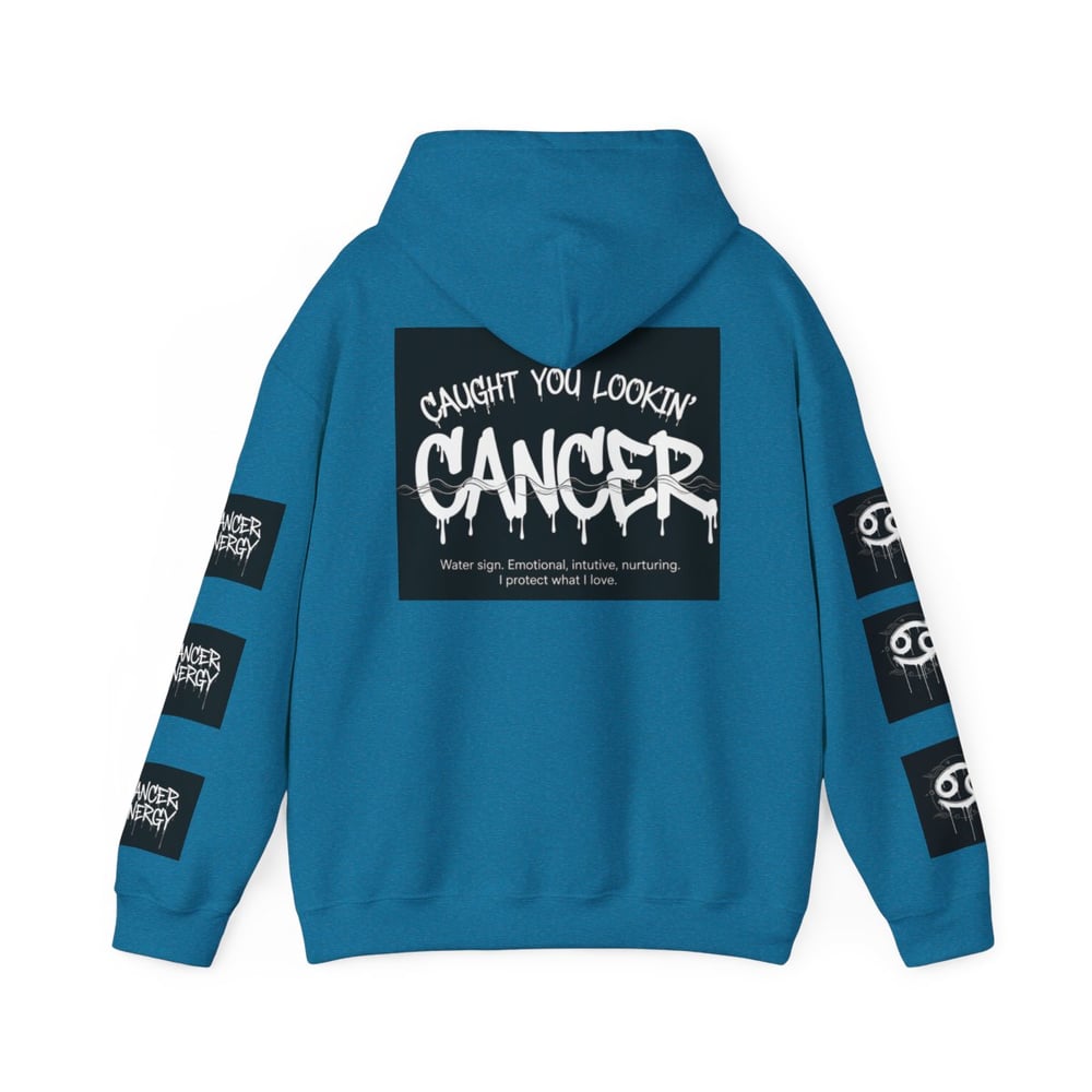 Image of Cancer Zodiac Hoodie — "All Eyes on Cancer / Caught You Lookin'" Astrological Pullover