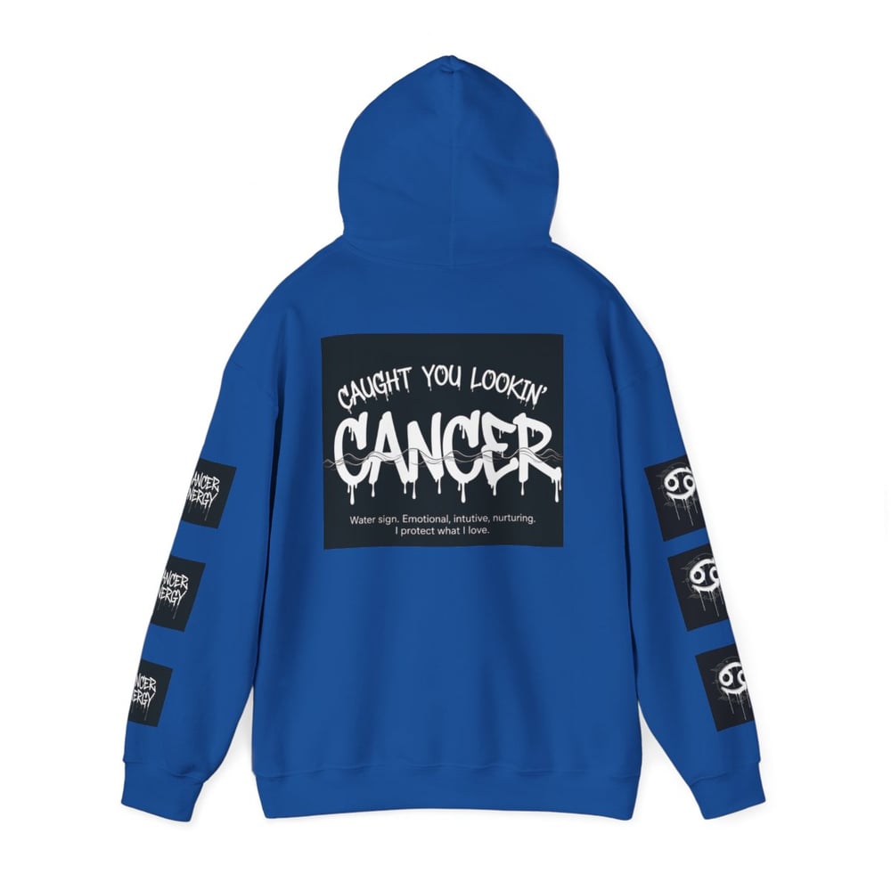 Image of Cancer Zodiac Hoodie — "All Eyes on Cancer / Caught You Lookin'" Astrological Pullover