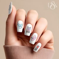 Image 1 of BANGTAN BTS ARMY NAIL DECALS 