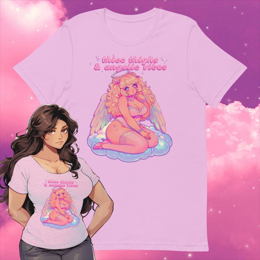 Image of Thick Thighs and Angelic Vibes (Unisex T-Shirt) ✧˖° . 