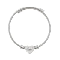 Engravable Heart Cuff Bracelet — Personalized Love Charm Bracelet