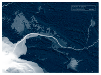 Image 1 of L'estuaire de la Loire (version bleu nuit) - format  30 x 40 cm