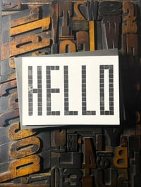 Image 4 of Hello | Black | Typographic Letterpress Card