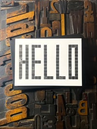 Image 5 of Hello | Black | Typographic Letterpress Card