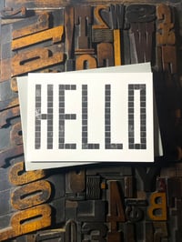 Image 3 of Hello | Black | Typographic Letterpress Card