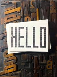 Image 2 of Hello | Black | Typographic Letterpress Card