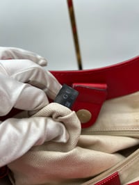 Image 20 of Gucci Sukey GG Canvas Red Leather Top Handle Shoulder Bag
