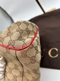Image 14 of Gucci Sukey GG Canvas Red Leather Top Handle Shoulder Bag