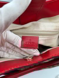 Image 18 of Gucci Sukey GG Canvas Red Leather Top Handle Shoulder Bag