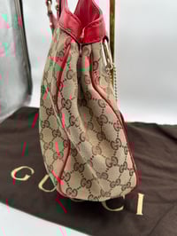 Image 9 of Gucci Sukey GG Canvas Red Leather Top Handle Shoulder Bag