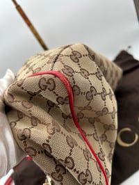 Image 15 of Gucci Sukey GG Canvas Red Leather Top Handle Shoulder Bag
