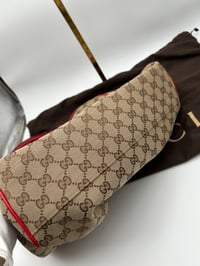 Image 11 of Gucci Sukey GG Canvas Red Leather Top Handle Shoulder Bag