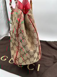 Image 10 of Gucci Sukey GG Canvas Red Leather Top Handle Shoulder Bag