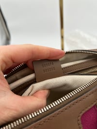 Image 21 of Gucci Mini Pink & Brown Leather GG Canvas Boston Bag 