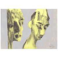 Image 1 of Underscored - Charcoal and Acrylic Paint on Paper 