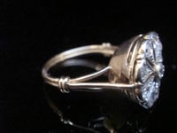 Image 2 of FRENCH EDWARDIAN 18CT YELLOW GOLD NATURAL OLD CUT DIAMOND CLUSTER RING