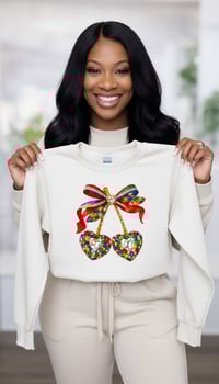 Image 2 of Colorful OES Heart Bow Sweatshirt! 