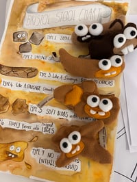 Image 5 of Bristol Stool Chart- Illustraton and poo plushies 