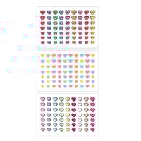 Image 2 of 3PC CONVERSATION HEART VALENTINES DAY NAIL DECALS 