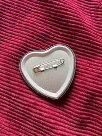 Image 3 of Oswald Pinback Heart Button
