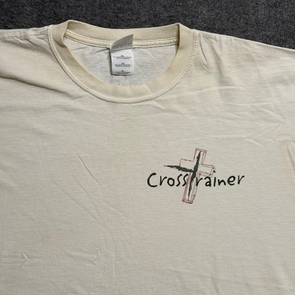 Image of 1990s Cross Trainer Jesus Religious Graphic Tee Shirt 