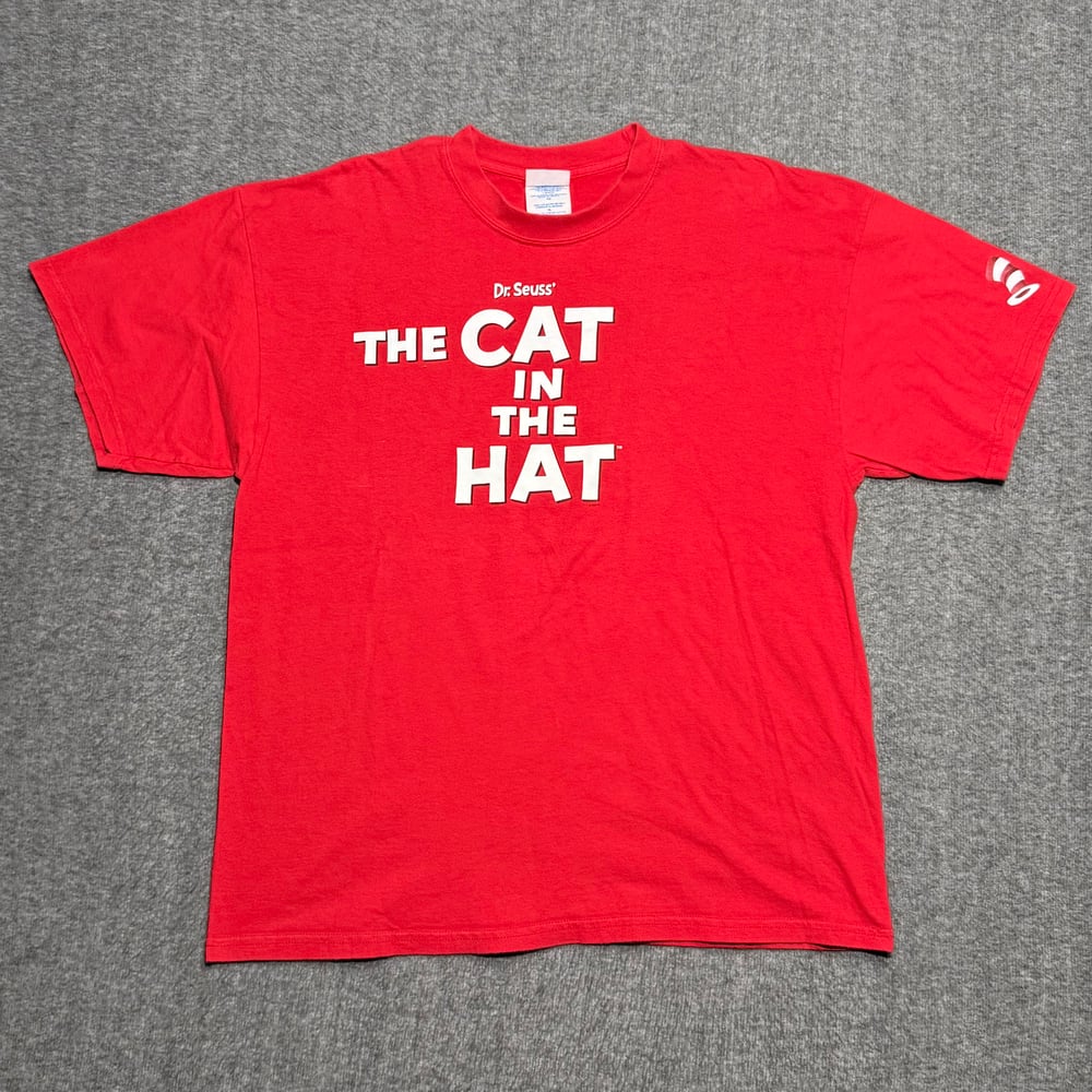 Image of 2000s Dr Seuss Cat in the Hat Promo Graphic Tee