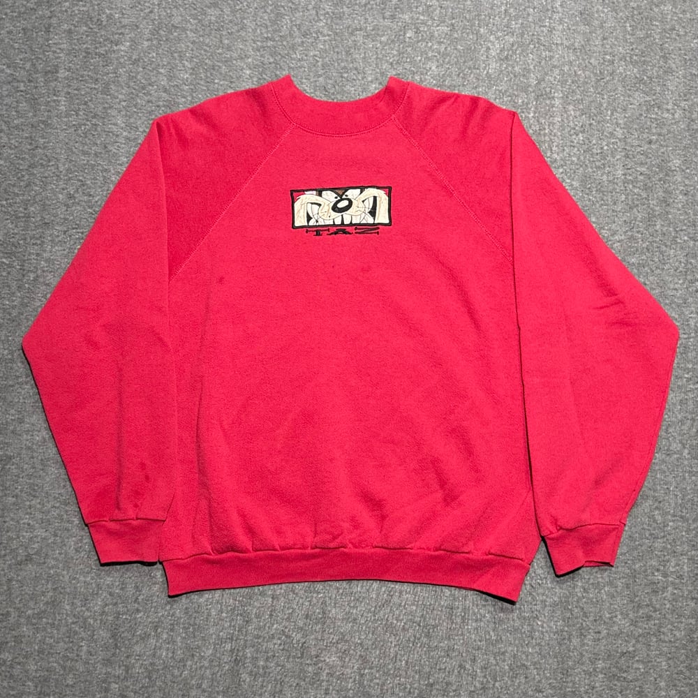 Image of 1990s Taz Looney Tunes Embroidered Crewneck Sweatshirt