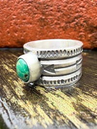 Image 3 of WL&A Handmade Wide Band Ingot Royston Arrows Ring - Size 11.5