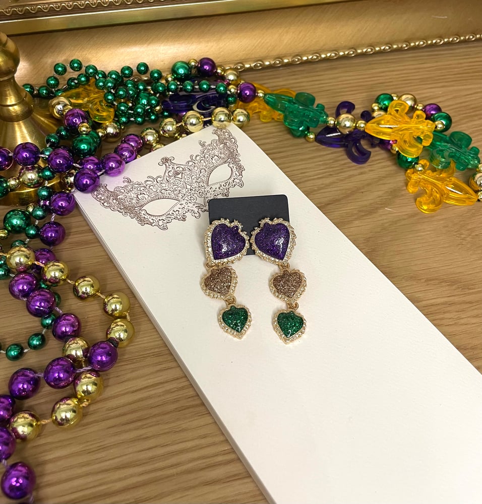 Image of Heart Drop Earrings