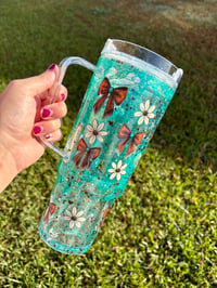 Image 3 of 40oz Acrylic Turtle Snow Globe Tumbler