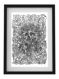 The Invisible Archer, Cupid | Surreal Ink Art | Fine Art Print Limited Edition